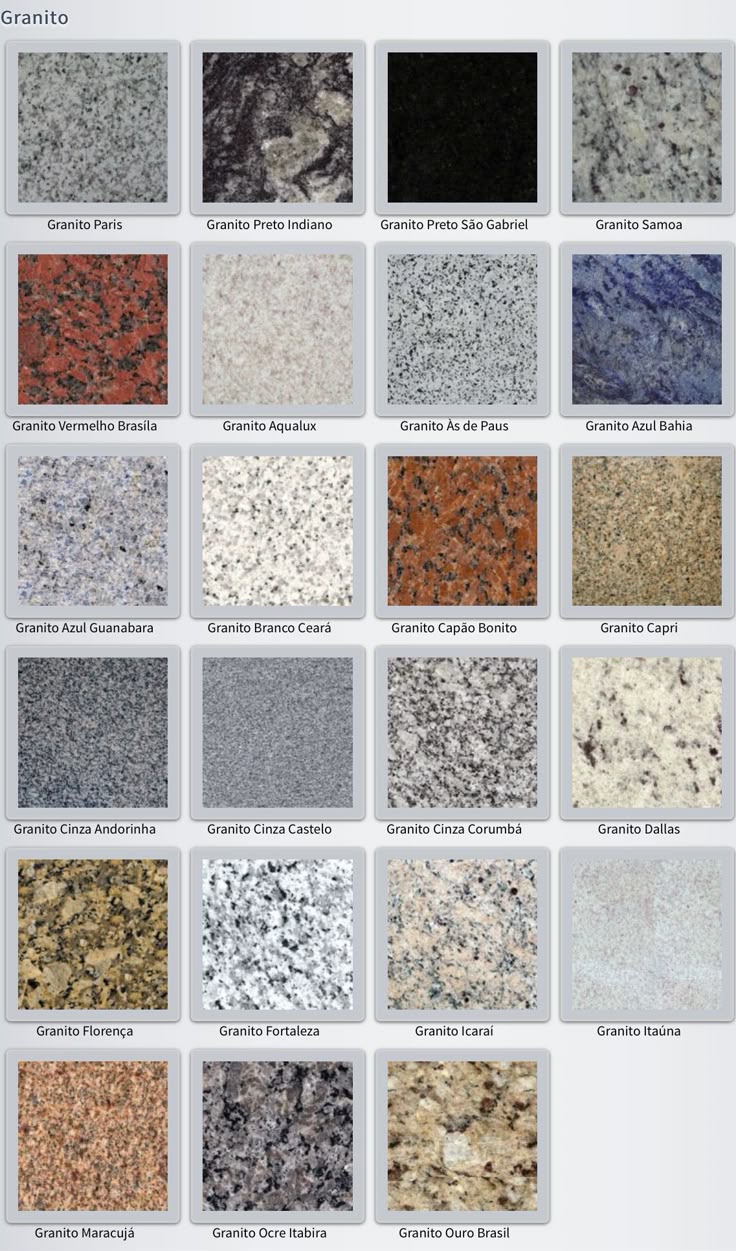 Brazilian granite color selection